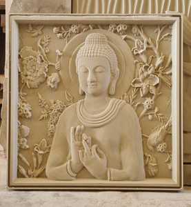 ภาพแกะสลักพระพุทธรูปบนผนังหินทรายธรรมชาติแบบ CNC ระดับพรีเมียม |   แผ่นหินนูนลายสามมิติ ดีไซน์ทันสมัย ตกแต่งภายในหรูหรา สำหรับภายนอกอาคาร สวนสาธารณะ โรงแรม - Product Image 1