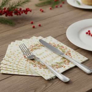 Serviettes de table en papier personnalisées 2 plis imprimées pour cocktails et mariages – Vente en gros - Product Image 1