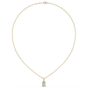 Pendentif en diamant de laboratoire de qualité supérieure 1,61 ct, or 14 carats, taille émeraude brillante, clarté VS1, collier minimaliste sophistiqué - Product Image 4