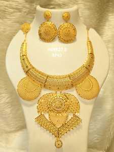 AWAIS HOUSE Women's Engagement Party Wedding Anniversary Gift Jewelry Set 6 Gram Gold Plated Brass Hiphop <b>Infinity</b> Claw Setting - Product Image 4