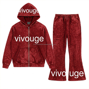 Ensemble de survêtement pour homme avec logo personnalisé, sweat à capuche et pantalon de jogging en molleton, fabrication ODM OEM, vente en gros, faible MOQ - Product Image 4