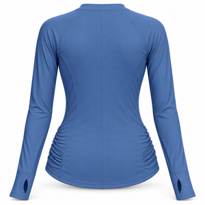 Customized <b>Women</b> Ladies Sun Protection Surfing Swimming <b>Rash</b> Shirts with Front Zipper <b>Rash</b> <b>Guards</b> - Product Image 2