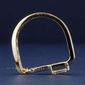 Bague classique en émeraude et diamant de laboratoire pour homme, or massif 14 carats, pierre précieuse verte d'aspect naturel, bijoux fins, alliance de mariage, cadeau - Product Image 4