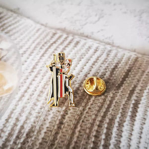 Nouvelle Épingle de Revers Maçonnique Légère 2026, Personnalisable avec Logo, en Laiton, pour Francs-Maçons et Chevaliers Templiers - Product Image 2