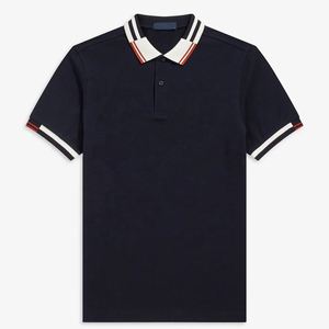 Camisetas Polo Formales Sólidas para Hombre, Producto Superior, Alta Calidad, 100% Algodón, Transpirables, de Secado Rápido, Camisetas de Golf Bordadas Personalizadas - Product Image 1