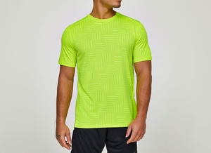 T-shirt pour homme en polyester 100% 180g, coupe slim, grande taille, logo personnalisé, taille US - Product Image 5