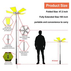 Lámpara LED Telescópica Portátil de 15000lm para Camping y Pesca, con Soporte para Caña de Pescar - Product Image 4