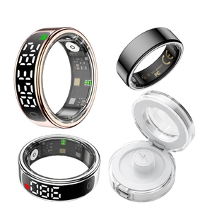 Anillo Inteligente con Pantalla LED, Monitor de Salud y Ejercicio, Acero Inoxidable, IP68, Frecuencia Cardíaca, SpO2, Monitor de Sueño, Android, IOS, para Hombre - Product Image 1