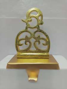 Soporte de lujo para calcetines navideños Golden Star, decoración navideña de aluminio de alta calidad a precio económico. - Product Image 6