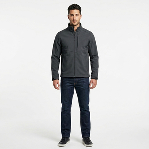 Veste softshell coupe-vent de haute qualité pour homme, nouvelle conception, manches longues, doudoune, vente en gros - Product Image 3