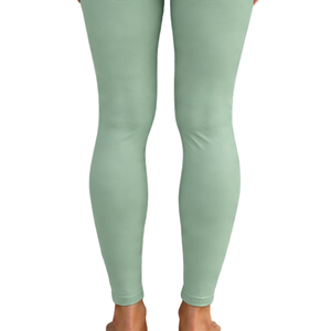 Pantalon d'équitation pour femme vert sauge, taille haute, extensible, avec grip aux genoux, pour entraînement et compétition, vêtements de sport professionnels - Product Image 3
