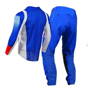 Combinaison de course moto pour homme, ensemble maillot et pantalon à manches longues, rose et noir, impression par transfert thermique, % polyester, anti-UV, séchage rapide, toutes saisons - Product Image 2