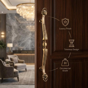 AURELIAN LEAF Brass Heavy Duty Traditional Door <b>Handle</b> Premium Decorative Luxury Interior Exterior Hardware Wholesale - Product Image 5