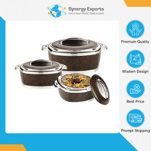 Nuevo Juego de 3 Ollas de Alta Calidad con Tapas para Cocinar, Servir y Almacenar, de la India - Product Image 2