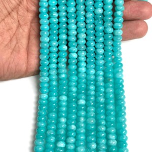 Cuentas redondas lisas de amazonita natural de 8 mm, hilo de cuentas de amazonita genuina de 15 pulgadas, cuentas de piedras preciosas de amazonita para la fabricación de joyería. - Product Image 3
