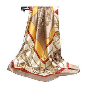 Écharpe en soie de qualité supérieure pour femmes, longue, légère, douce, élégante, stylée, imprimée, tendance, pour les épaules, le cou, la tête - Product Image 3