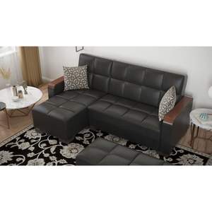 Collezione PrimeNest ZenAero Chaise longue in legno rifinito imbottito con funzione di stoccaggio - Product Image 6