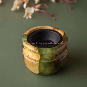 Brûleur de Bukhoor époxy en bois personnalisé pour décor de parfum de Majlis arabe, de mosquée et d'hôtel - Product Image 2