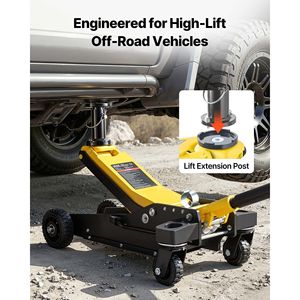 Martinetto idraulico da officina in alluminio e acciaio da 3 tonnellate (6614 libbre) con doppio pistone a sollevamento rapido e pompa di estensione per auto - Product Image 2