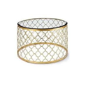 Mesa de diseño antiguo de hierro y madera de la mejor calidad, de forma redonda, para sala de estar, del fabricante en India. - Product Image 4