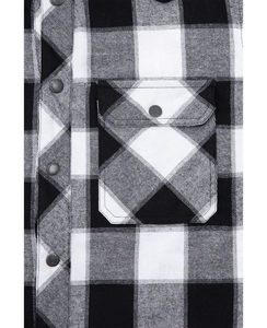 Mens Quilted Lined Corduroy Shirt <b>Jacket</b> Hood Warm Winter Plaid Cotton Blend Coat Custom Design Outdoor Casual Embossed Button - Product Image 6