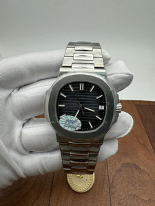 นาฬิกาอัตโนมัติสแตนเลสสตีลฮิปฮอป รุ่นลิมิเต็ดอิดิชั่นสุดหรู หน้าปัดสีน้ำเงินดำแนวนอน แสดงวันที่ สายแบบรวม ETA - Product Image 3