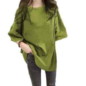 Camiseta de Mujer con Estampado de Dibujos Animados y Hombros Caídos, Estilo Urbano, Holgada, para Mujer - Product Image 1