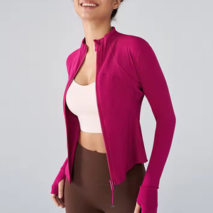 Chaqueta Deportiva para Mujer de Primera Calidad, Color Personalizado, Cuello Alto, Cierre Completo, Diseño Moderno 2026, Chaqueta de Yoga para Mujer - Product Image 4