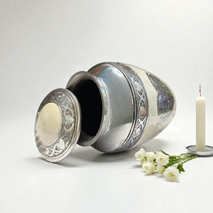 Wholesale Handcrafted Metal Urns for Human Ashes-Full Size <b>Large</b> Medium Small Options Art Deco Design Gift Direct Factory - Product Image 3