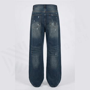 GENERSA SPORTS Jean droit pour homme, style Hip Hop, automne, en velours côtelé mi-lourd, délavage enzymatique, séchage rapide, braguette boutonnée, devant plat, taille moyenne - Product Image 3