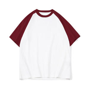 T-shirt Raglan Personnalisé en Gros |   T-shirt de baseball bicolore |   T-shirt de sport à manches courtes 100% coton |   Vêtements en marque privée DDP - Product Image 3