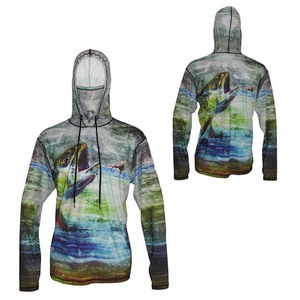 Camisa de Pesca con Capucha para Hombre, Sublimada, Protección Solar UPF 50, Anti-UV, Sudadera con Capucha para Exteriores, Poliéster, Manga Larga - Product Image 1