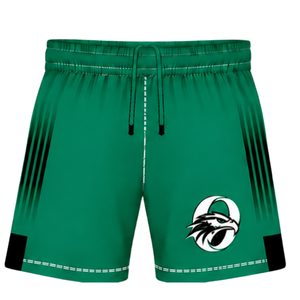 <b>Green</b> Black Rugby <b>Shorts</b> Elastic Waist Breathable Lightweight Team Training Performance Athletic Sports Uniform <b>Shorts</b> - Product Image 1