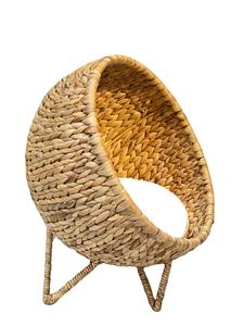 Vietnam Handmade Round Water hyacinth pet house Cat 2Floors House for Cats, <b>Small</b> Dogs, and Rabbits house Furniture - Product Image 4