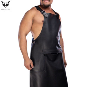 Tablier de barbier en cuir PU robuste pour homme, style clubwear, avec sangle à boucle élégante, idéal pour les soirées et uniformes, collection 2026 - Product Image 2