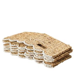 Juego de 4 Cestas de Almacenamiento Tejidas con Borde Festoneado, Soluciones de Almacenamiento para el Hogar y la Ropa Hechas a Mano en Vietnam - Product Image 4