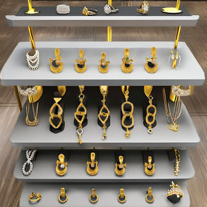 Ensemble de boucles d'oreilles en or 22 carats avec pierres de cristal, boucles d'oreilles créoles Bali, pendentifs géométriques, vente en gros, bijoux de mode indiens - Product Image 1