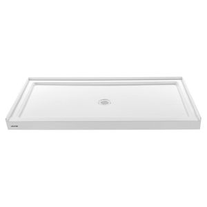 Piatto Doccia Rettangolare in Acrilico PVC Bianco 152x81 cm con Soglia Singola e Base Antiscivolo - Product Image 1