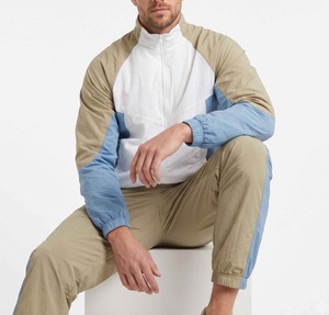 Survêtement coupe-vent 2 pièces pour homme, écologique, imperméable, léger, respirant, coupe classique, avec empiècements contrastants - Product Image 6