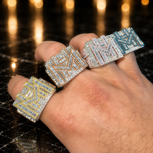 Newest Collection of Iced Out 925 Silver Moissanite Diamond <b>Rings</b> Hip Hop Round Cut Diamond <b>Rings</b> for Men's from <b>Indian</b> Supplier - Product Image 1