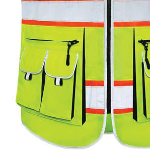 Gilet de sécurité réfléchissant respirant haute visibilité jaune pour le travail, veste de sécurité pour la construction, vêtements réfléchissants - Product Image 6