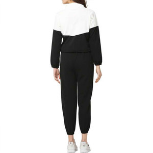 Vêtements d'automne et d'hiver, survêtement à manches longues uni pour femmes, fermeture éclair, impression de logo personnalisée, couleur unie, survêtement deux pièces - Product Image 6