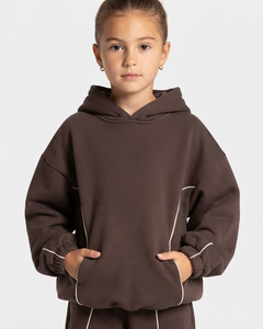 Ensemble de survêtement en molleton brossé pour filles, sweat-shirt et pantalon de jogging chauds, idéal pour l'hiver et les loisirs - Product Image 6