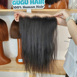 Peluca de Cabello Humano con Frente Transparente y Encaje HD, Cabello Vietnamita Liso Natural, Superventas - Product Image 3