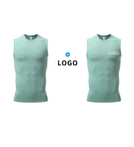 Mens Compression Tank <b>Top</b> Sleeveless Gym Shirt Athletic Workout Fitness Running Sports Base <b>Layer</b> Vest Activewear - Product Image 5