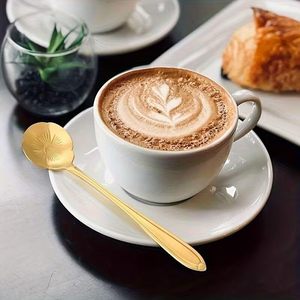 <b>Vintage</b> style spoons Korean style coffee spoon Floral handle spoon Heart shape spoon Long handle stirring spoon Cute dessert - Product Image 2