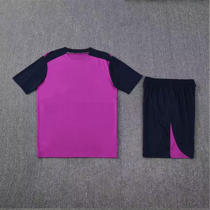 Conjunto Cortavientos Color Block para Hombre, Chaqueta con Capucha de Secado Rápido y Pantalones Cortos, Atuendo Deportivo de Verano, Material Ligero de Poliéster - Product Image 2