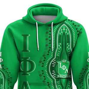 Sweat-shirt à capuche Iota Phi Lambda Sorority vert émeraude, motif Dashiki Rose, sweat-shirt personnalisé pour femmes, sweat-shirt à capuche d'inspiration africaine - Product Image 3