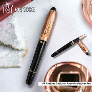 ปากกาลูกลื่นโลหะสีโรสโกลด์คุณภาพสูง หรูหรา เหมาะเป็นของขวัญทางธุรกิจ พร้อมไส้หมึกเจลแบบเติมได้สำหรับการเขียนในเชิงธุรกิจ - Product Image 1