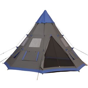 Tenda Piramidale Portatile in Metallo per 6 Persone, Grande Teepee Resistente alle Intemperie con Borsa per il Trasporto Inclusa per Campeggio - Product Image 1